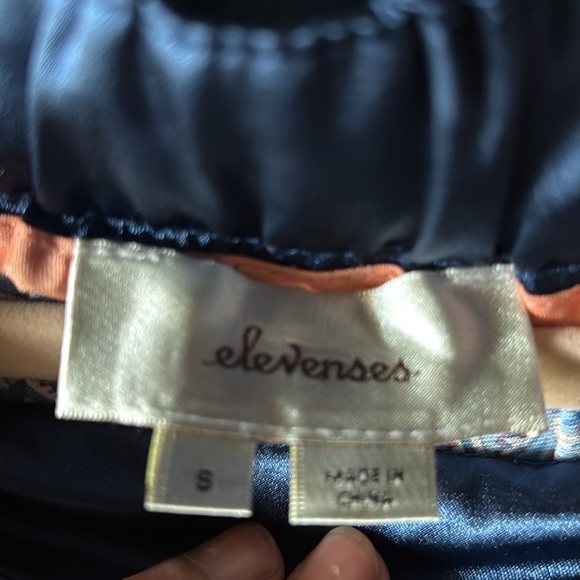 Anthro Elevenses Ines Blue Wide Leg Satin Pant​ - Picture 6 of 8